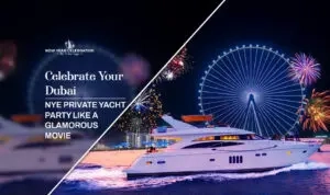 Dubai NYE private yacht party | New Year’s Eve yacht rental Dubai Blog Banner by Dubai New Year Celebration